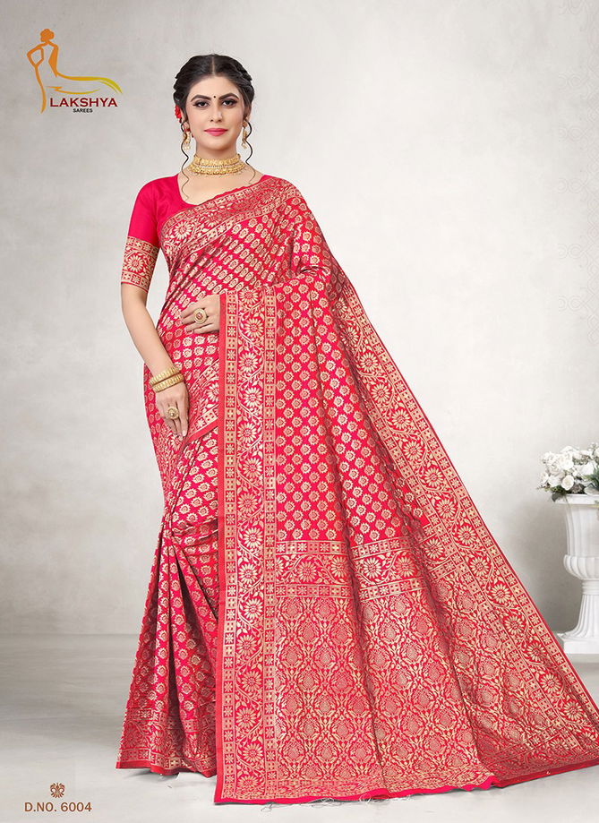 Lakshya Vidya vol 06 Designer Festive Wedding Wear Jacquard Silk Heavy Designer Latest Saree Collection